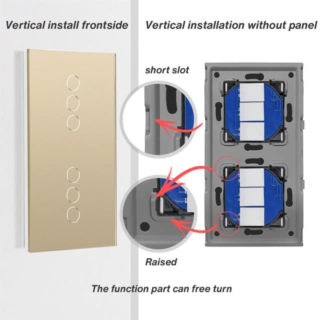 Thumbnail 5 de BSEED Interruptor táctil Oro 1 gang 1 vía