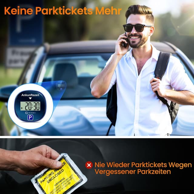 Detalle 1 de Gooofly Elektronische Parkscheibe Automatisch 2 Batterien