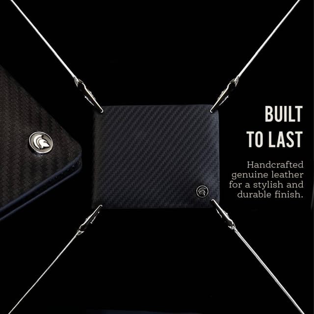 Detalle de POWR portafoglio da uomo in vera pelle con blocco RFID, 6 scomparti carte e tasche per banconote