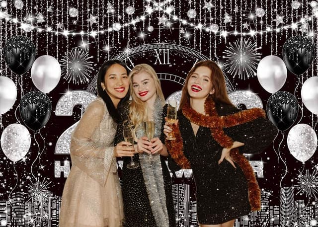 Thumbnail 2 de BINQOO 2026 New Year Eve Backdrop 7x5 ft 🎉
