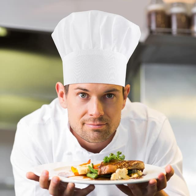 Detalle 2 de Lusofie Adult Chef Hat 22cm height