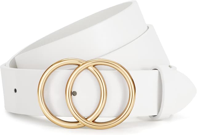 Thumbnail 6 de JasGood Damen Ledergürtel mit Doppel-O-Ring Schnalle (Vintage) für Jeans, Hosen & Kleider