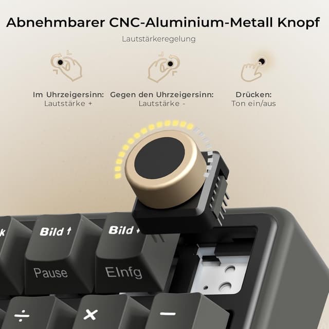 Detalle de RK ROYAL KLUDGE R98 Pro mechanische Tastatur QWERTZ