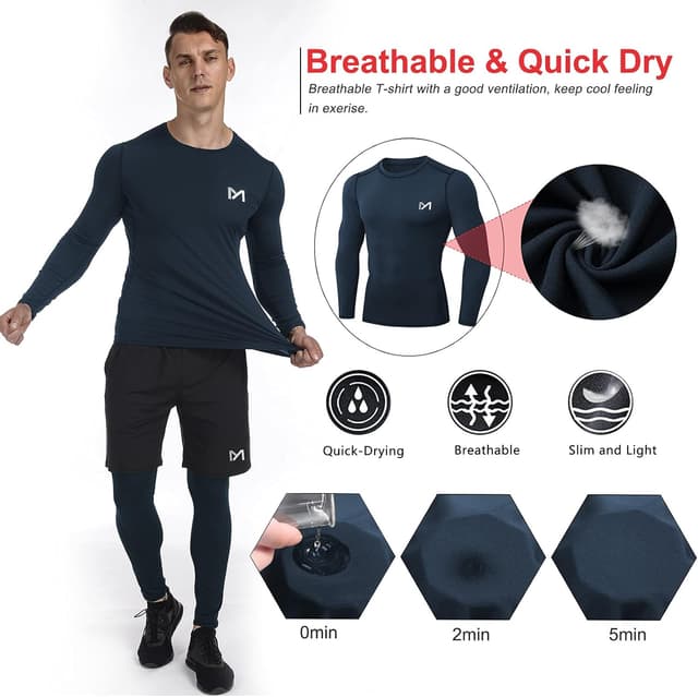 Thumbnail 4 de MEETYOO Kompressionsshirt Herren 4-teilig