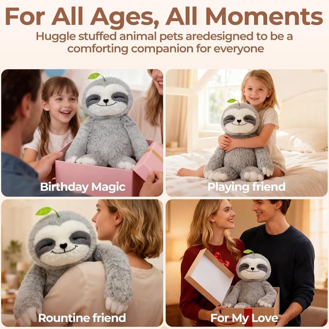 Thumbnail 6 de Mewaii Weighted Sloth Teddy Plush (1.5KG) – 38cm soft weighted anxiety cuddle toy