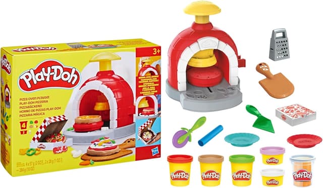 Detalle de Play-Doh Kitchen Creations Horno de Pizzas con 6 botes 🍽