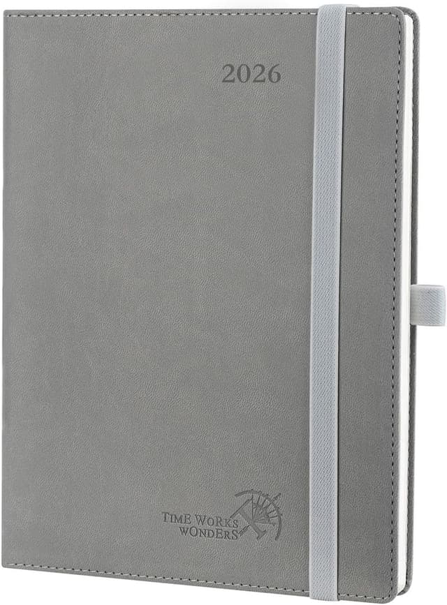 Detalle de POPRUN Agenda 2026 Semana Vista Grande 26,5 x 21,5 cm