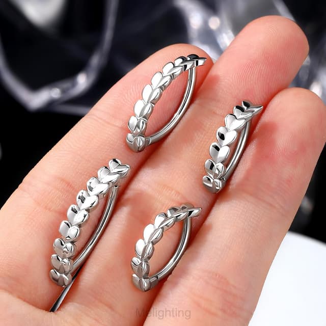 Thumbnail 3 de Melighting piercing ombelico cuore inverso in acciaio 316L