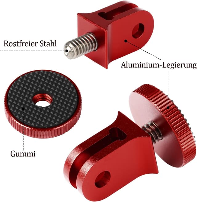 Detalle 1 de HSU Kamerahalterung 1/4 Zoll für Action-Cams