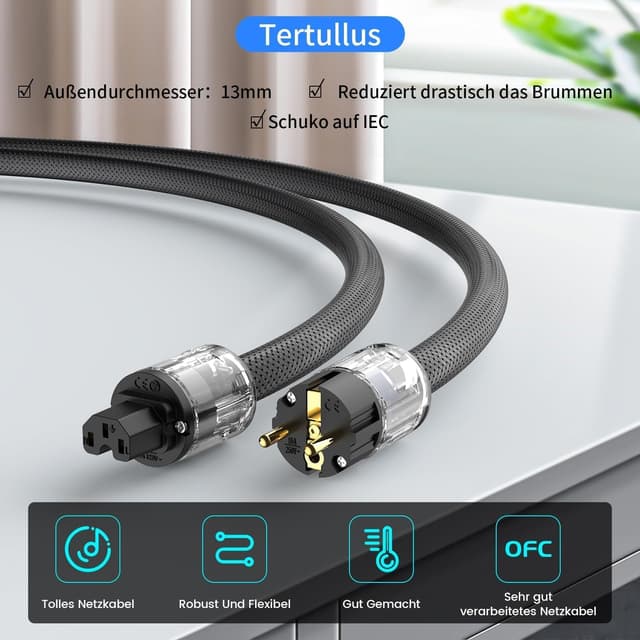 Thumbnail 6 de Tertullus HiFi High End Netzkabel C15 1,5m