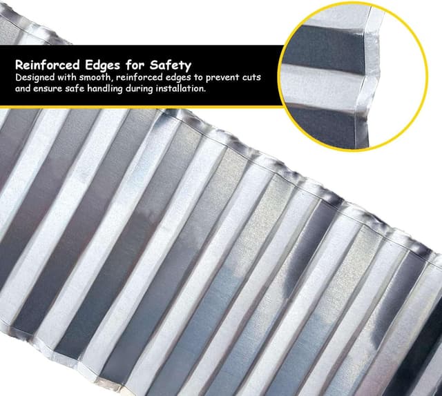 Detalle 2 de Corrugated Metal garden edging wave roll 16cm