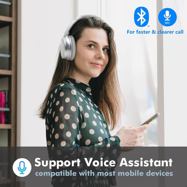 Detalle de Srhythm NC35 : casque Bluetooth sans fil V5.0 avec ANC, 50 h d’autonomie et charge rapide