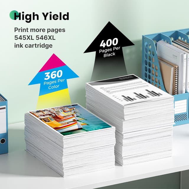 Detalle de PG-545 XL & CL-546 XL ink cartridge replacement for Canon (1 Black, 1 Colour) for Pixma TS/MX/TR/MG series