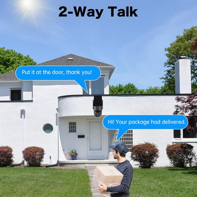Detalle 2 de Wireless Solar Security Camera (5G/2.4G) with 2-Way Talk, Color Night Vision & Human Detection