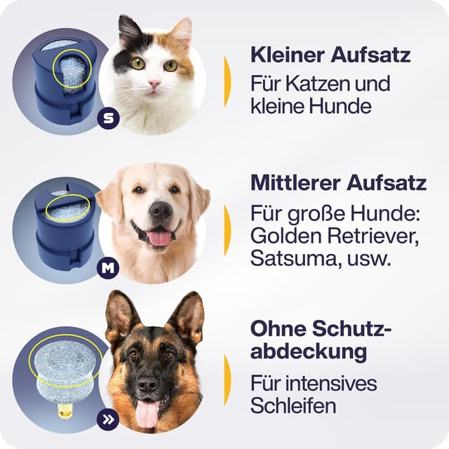 Detalle de PETPROVED elektrischer Krallenschleifer für Hunde mit LED-Licht – kabellos, mit 2 Schleifgeschwindigkeiten