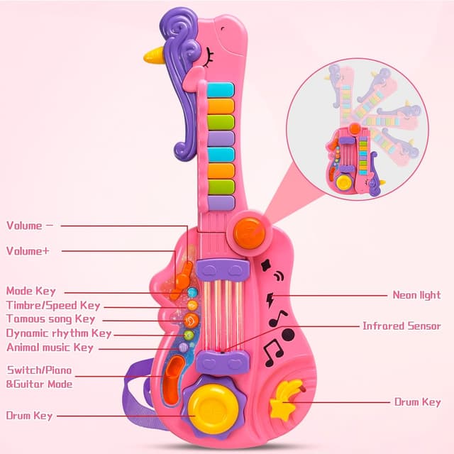 Thumbnail 4 de Shayson Kids Guitar Toy 3-in-1