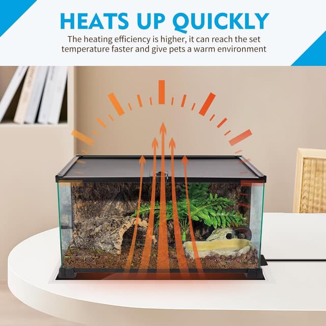 Detalle 2 de Nobleza Tapis Chauffant Reptile avec Contrôleur 10 niveaux (28 à 40 °C) pour terrarium