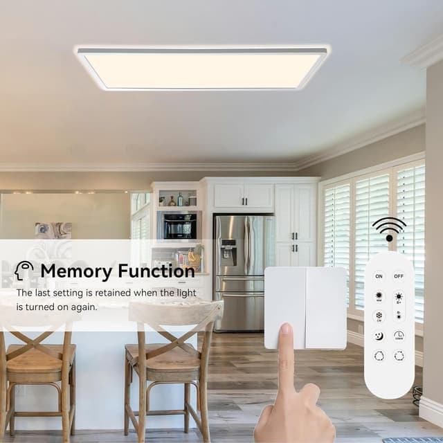 Detalle 2 de ONDTA Plafón LED 22W 58x20cm regulable