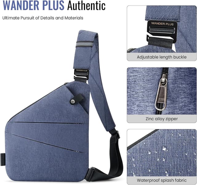 Detalle 2 de WANDER PLUS® Anti Theft Crossbody Bag (Anti-theft Travel, Sport, Work)