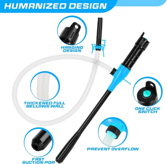 Thumbnail 4 de Portable Transfer Pump 2.4 GPM Electric Siphon Pump ⛽
