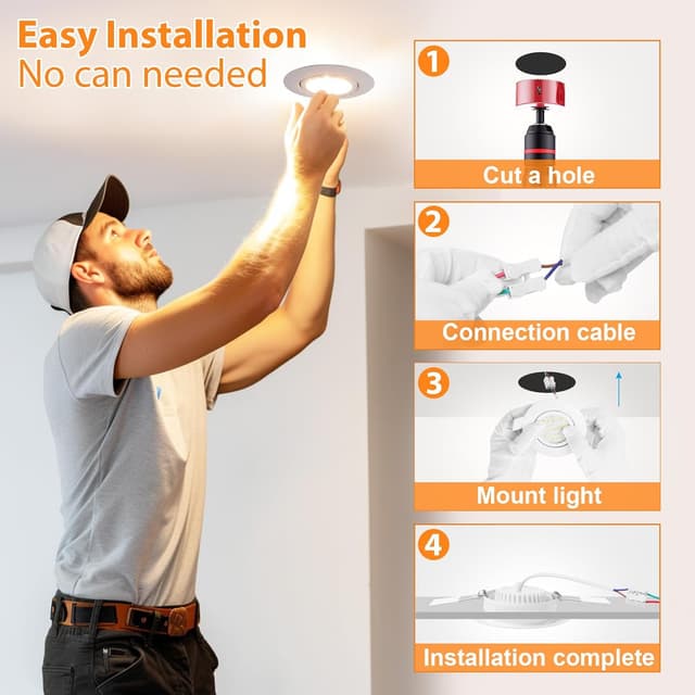 Thumbnail 6 de GeyouLux LED Einbaustrahler 6 W IP44 Set