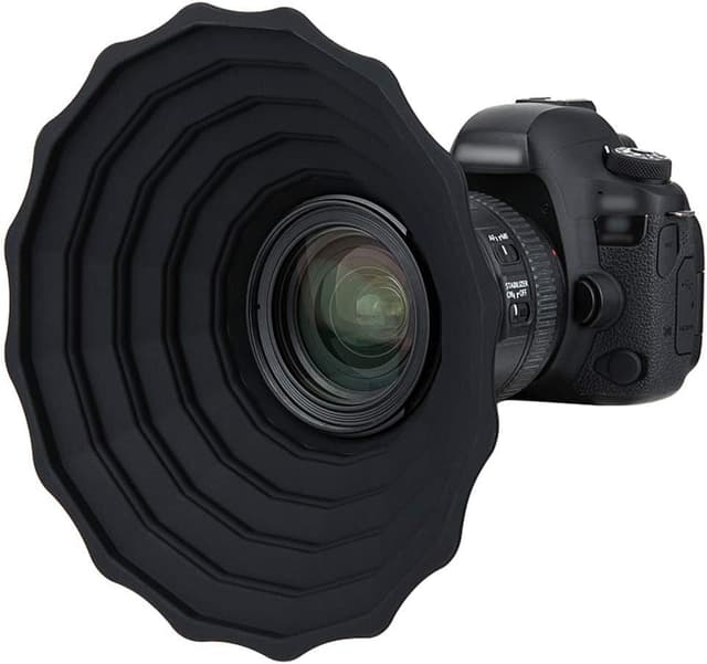 Detalle de JJC Silikon-Gegenlichtblende für DSLR-Objektive (Außendurchmesser 73–88 mm) – faltbarer Haubenschutz