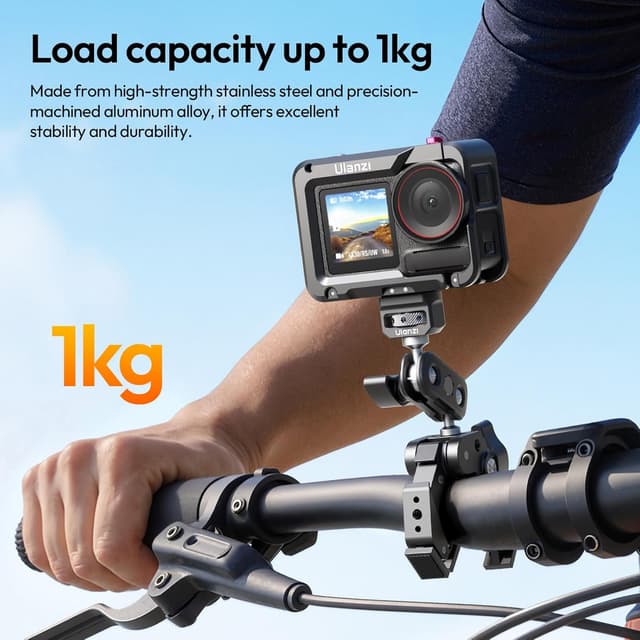 Detalle de ULANZI C078 Super Clamp Kamerahalterung mit Magic Arm, 360° Dual-Kugelkopf und 1/4" Gewinde