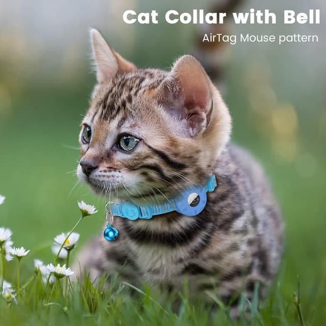 Thumbnail 6 de Reflective cat collar 3/8 inch with AirTag holder