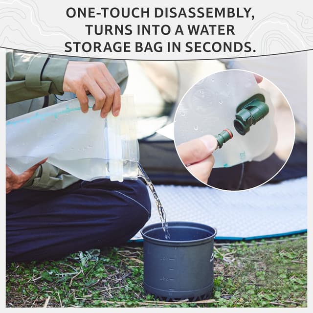 Detalle de Naturehike TPU Trinkblase für Outdoor & Rucksackreisen mit Trinkaufsatz und Schutzdeckel