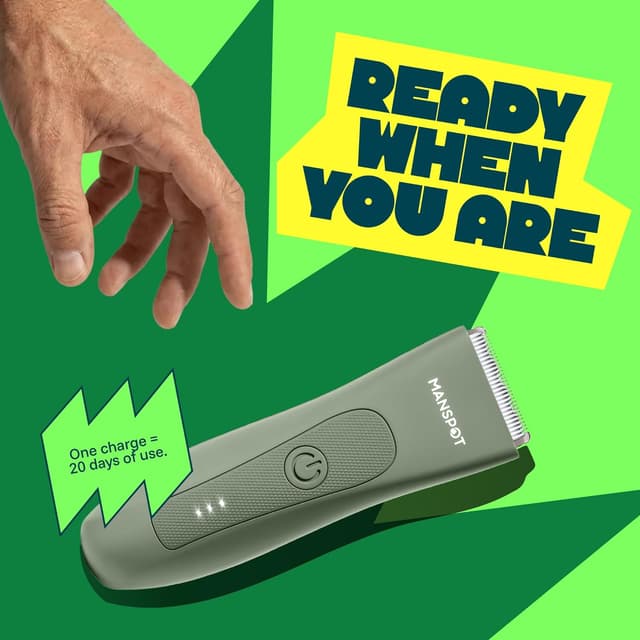 Detalle 2 de MANSPOT Body Trimmer Men – Electric manscape shaver with hypoallergenic ceramic blade (IPX7)