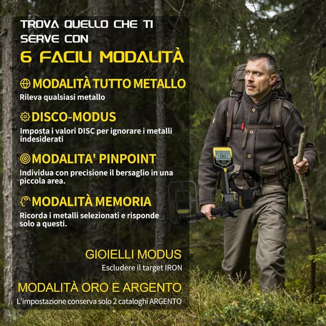 Detalle de LOLARAN Metal Detector professionale 1,34 kg