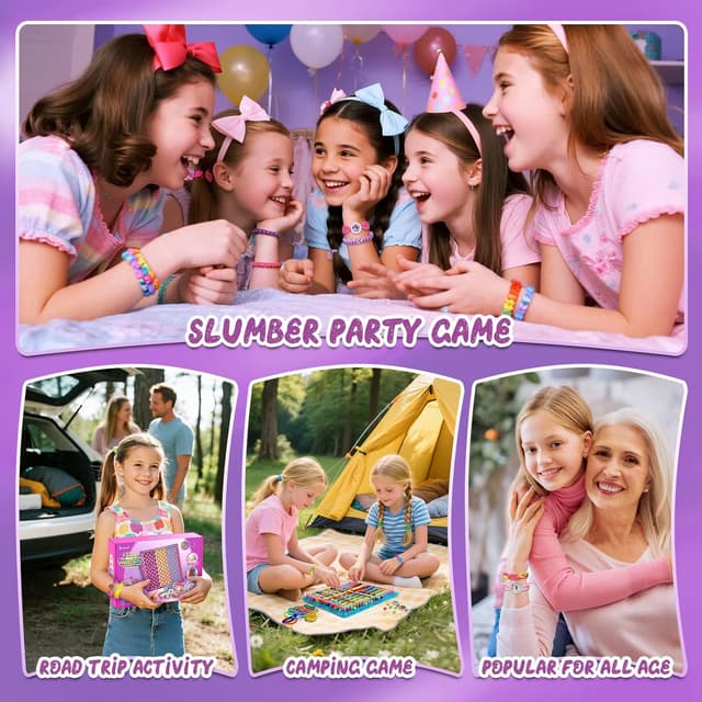 Detalle 2 de Sunrad 2-in-1 Friendship Bracelet & Weaving Loom Kit for Kids