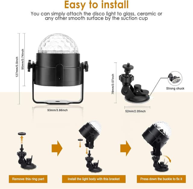 Thumbnail 5 de Gobikey Disco Lights 3W RGB portable disco ball 🎉