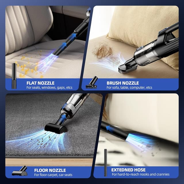 Detalle 2 de MONOZEL Car Vacuum 18000Pa handheld vacuum