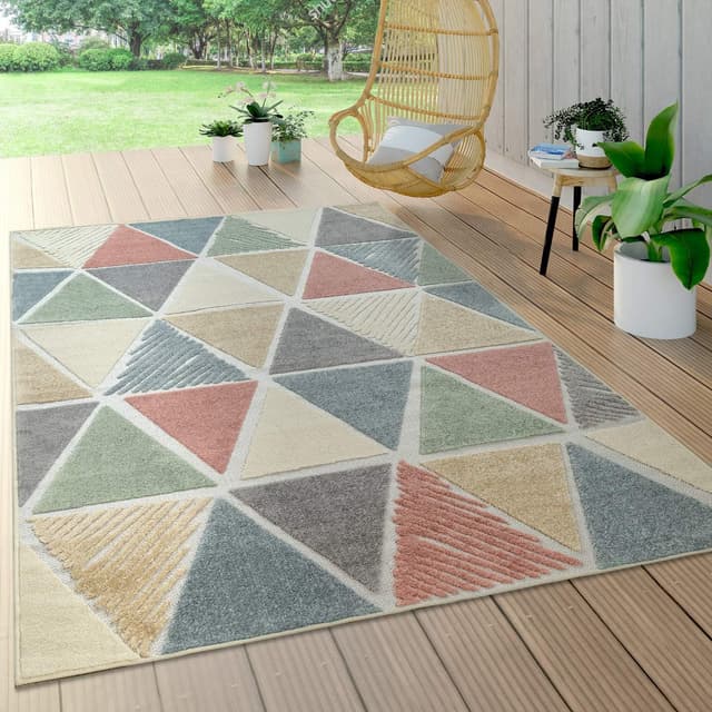 Thumbnail 6 de Paco Home tapis d’intérieur & extérieur 120x170 cm gris 3, motif géométrique