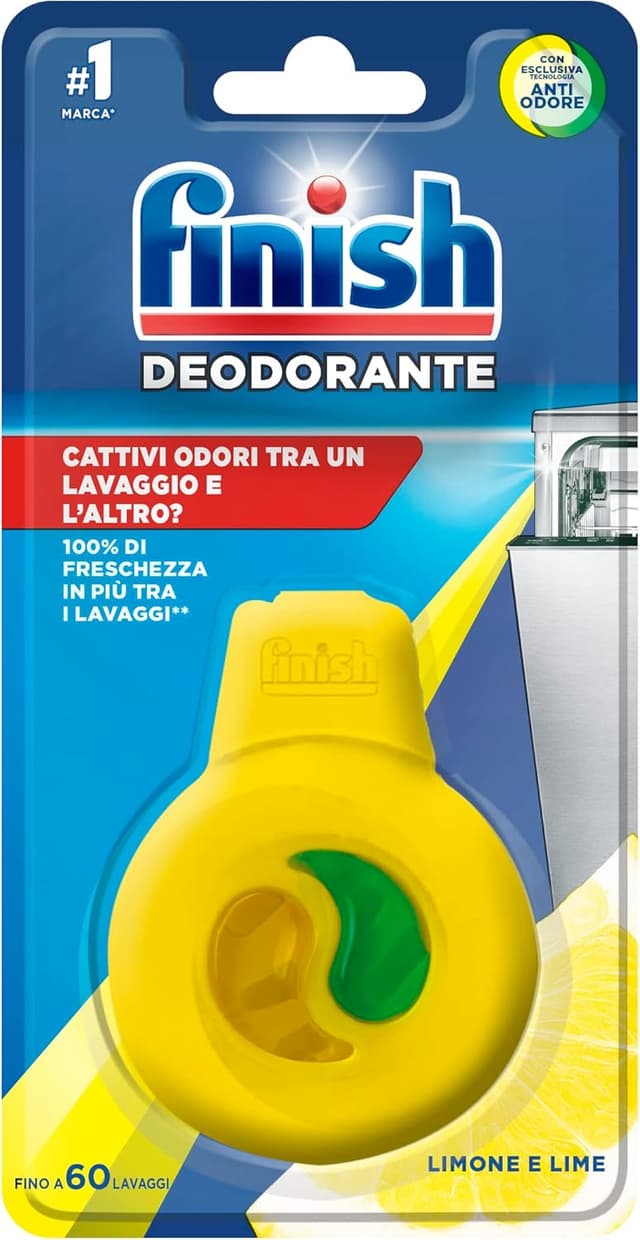 Detalle de Finish Deodorante per Lavastoviglie al Profumo di Limone e Lime (confezione da 4)