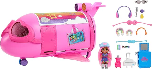 Imagen de Barbie Extra Fly Avión de juguete 15 accesorios en OfertitasTOP
