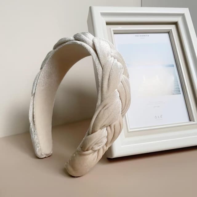 Detalle 1 de DRESHOW Diadema de Terciopelo Trenzado