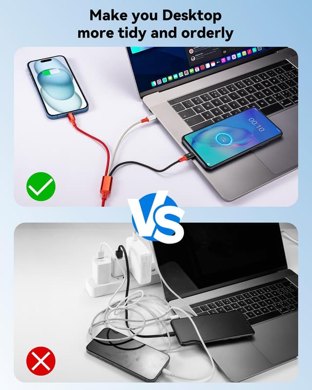 Thumbnail 4 de ASICEN USB Ladekabel 3‑in‑1 35 cm 🔌