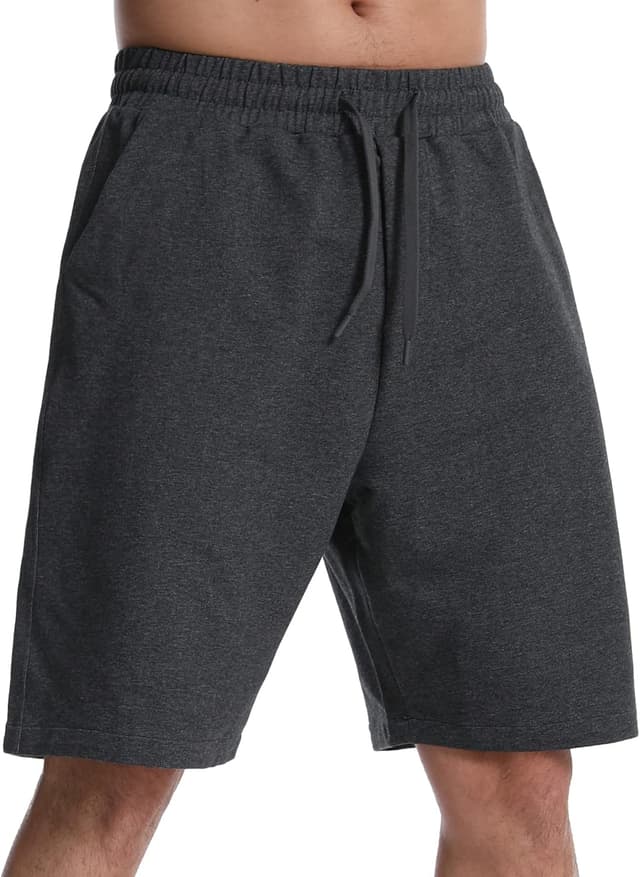 Detalle de Short de détente homme avec poches profondes en jersey (coton/polyester/élasthanne) — idéal course et entraînement