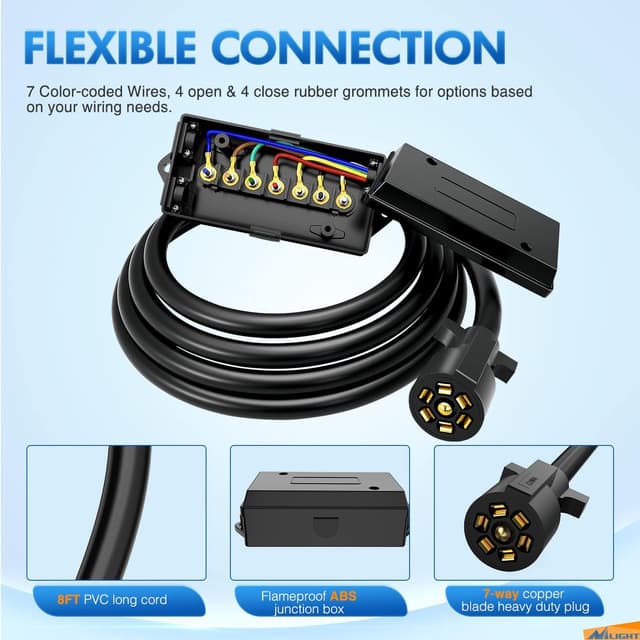 Thumbnail 5 de Nilight 7-Way Trailer Plug 8ft ๐