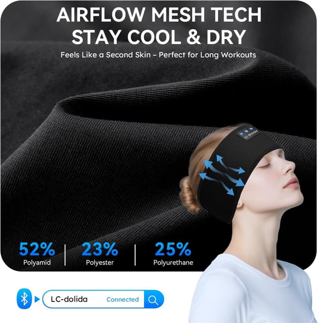 Thumbnail 4 de LC-dolida Schlafkopfhörer Stirnband