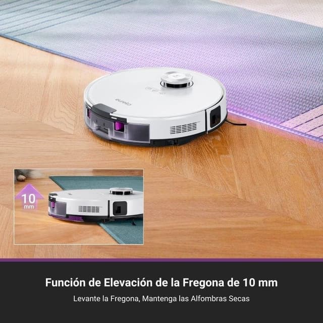 Detalle de Eureka E20 Plus robot aspirador 8.000 Pa, 45 días