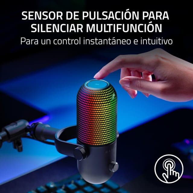 Detalle de Razer Seiren V3 Chroma micrófono de condensador para streaming 🎤