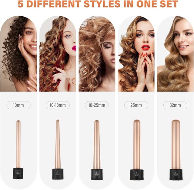 Detalle 1 de Lockenstab Set 5 in 1 32 mm janelove