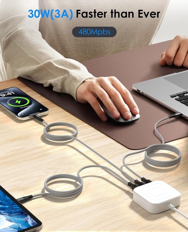 Thumbnail 2 de Magtame Cable Magnético USB-C Retráctil 1.5m para Carga ⚡