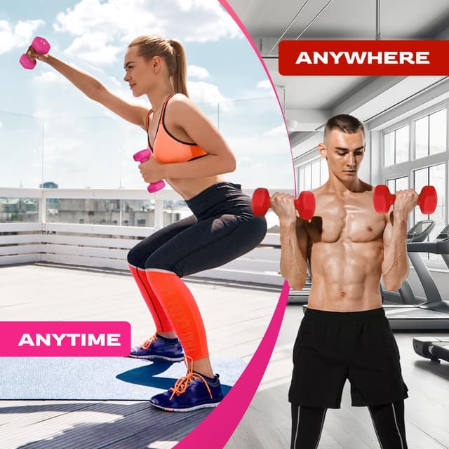 Thumbnail 3 de Yes4All set manubri esagonali in neoprene da palestra da 1 kg (coppia) con impugnatura ergonomica