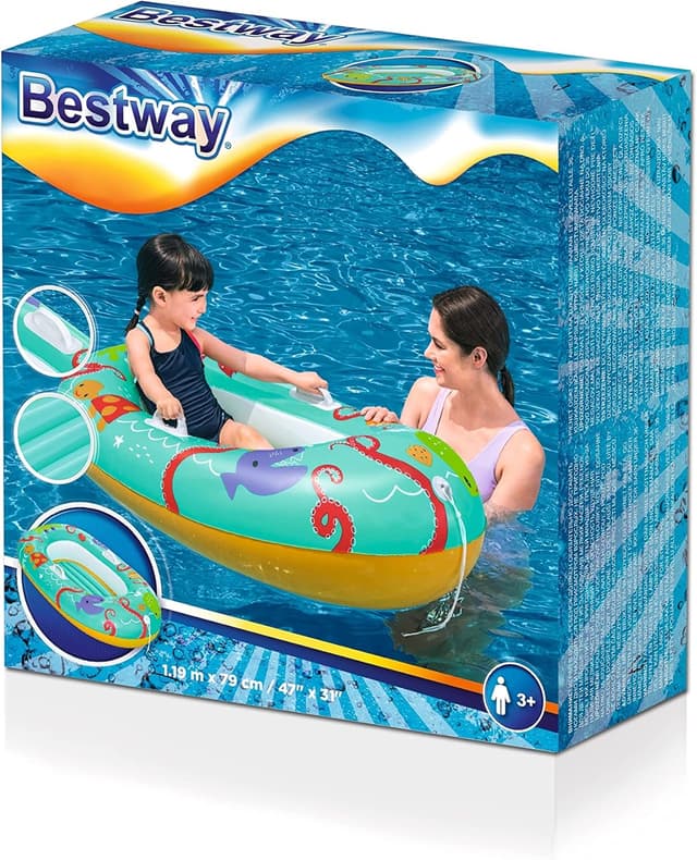 Detalle 1 de Bestway Happy Crustacean Junior Raft 1,19 m