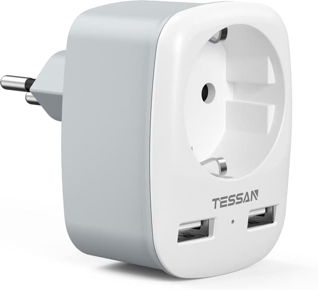 Thumbnail 6 de TESSAN Reiseadapter SĂŒdafrika Typ M mit 2 USB đ