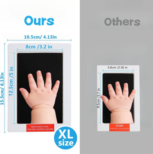 Detalle 2 de Zemiu Baby Handprint and Footprint XL Kit 12.5x8cm